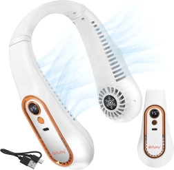 Ventilator za okoli vratu Ruhhy z USB-C, brez lopatic, 5 načinov, LED