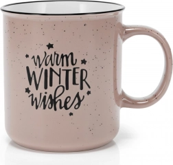 Keramična skodelica XXL 700 ml – bež z zimskim napisom