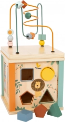 Lesena motorična kocka Safari za otroke