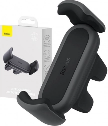 Nosilec za telefon v avtu Baseus Steel Cannon črni