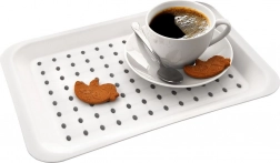 Bel servirni pladenj 33 × 23 cm s protizdrsom