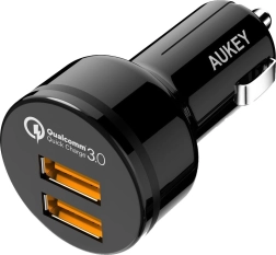 Ultrahitri avtomobilski polnilec 2×USB s QC 3.0, 36 W