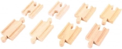 Leseni spojni deli tirov 7 cm (8 kosov) BIGJIGS RAIL