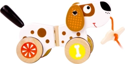 Vlečni lesen pes igrača za otroke