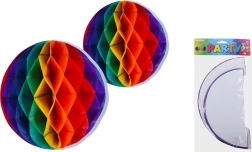 Pisane papirnate kroglice za obešanje 30 in 25 cm