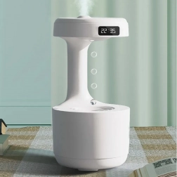 Antigravitacijski vlažilec zraka z LED-zaslonom in nočno svetilko 800 ml