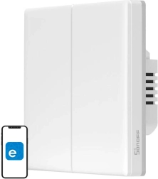 Pametno stensko nazdorno stikalo na dotik Wi‑Fi Sonoff TX T5, 2‑kanalno