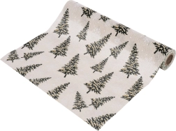 Božični namizni tekač z motivom drevesc 250 × 28 cm – 1 kos