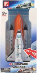 Vesoljska raketa z lučmi in zvoki, kovinska, 22 cm