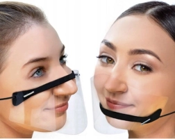 Mini čelada za nos in usta - črna