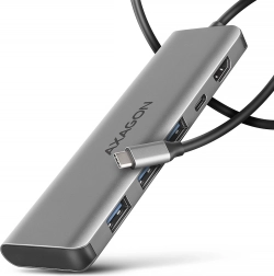 Večportni USB-C hub 5-v-1 5 Gbps z HDMI 4K/30 Hz, 3× USB-A, PD 100 W in 100 cm USB-C kablom