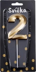 Praznična svečka številka 2 – zlata