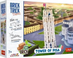Opečna gradbena igra BRICK TRICK Travel – Poševni stolp v Pisi (260 delčkov)
