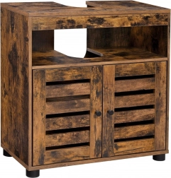 Rustikalna omarica pod umivalnik z nastavljivo polico