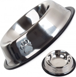 Nerjavečeva posoda za pse in mačke z nedrsečo gumo 150 ml