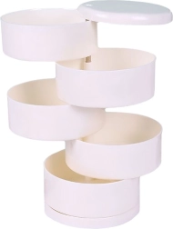 Škatla za nakit s štirimi nivoji – bela