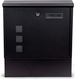 Jeklena poštna nabiralnik ModernHome z držalom za časopise in ključavnico