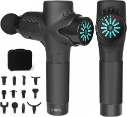 Masažna pištola za telo z 12 nastavki in etuijem