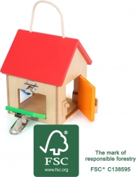 Hišica z zaklepkami iz FSC lesa small foot