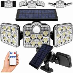 Solar Garden LED Light with Motion and Dusk Sensors and Remote Control