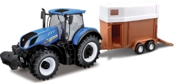 Bburago Kmetijski Traktor New Holland s prikolico za konje