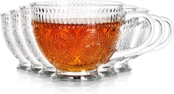 Set steklenih skodelic za kavo in čaj 400 ml, 6 kos