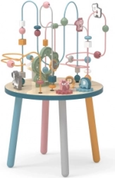 Lesena aktivna mizica z labirintom s kroglicami VIGA POLARB