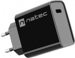 omrežni polnilec NATEC Ribera 1× USB‑C 20 W črna