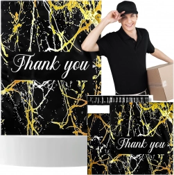 Kurirski foliopaki 255 × 370 mm, motiv zlati marmor in napis Thank You, 50 kos