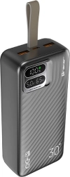 Powerbanka tracer blaze 30000 mah 65 w, črna