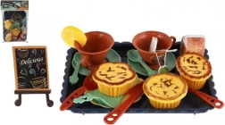Children's tea set with plastic tray