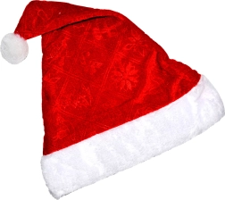 Božična kapa z cofom 28 × 40 cm