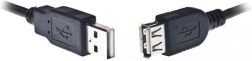 Podaljševalni kabel USB 2.0 AM–AF 1,8 m črn
