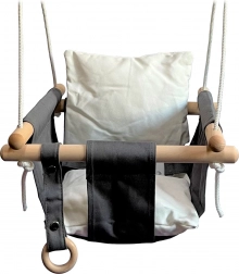 Otroška tekstilna gugalnica črno-bela 2Kids Toys