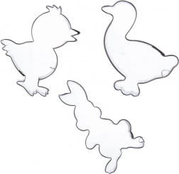 Set nerjavečih modelčkov za izrezovanje Velika noč 5–6 cm, 3 kosi