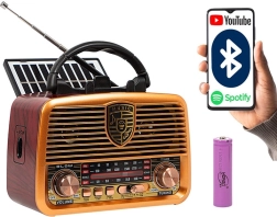 Prenosni analogni radio RA10 AM/FM s sončnim polnjenjem in Bluetoothom