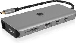 ICY BOX USB‑C priklopna postaja 12 v 1 s PD 100 W in 2× HDMI