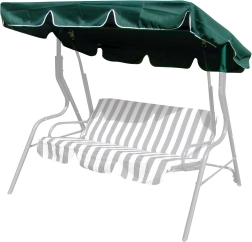 Nadstrešek za gugalnico 163 × 110 cm tekstil temno zelena