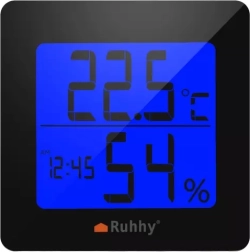 Vremenska postaja 5-v-1 s termometrom, higrometrom, uro, budilko in koledarjem RUHHY