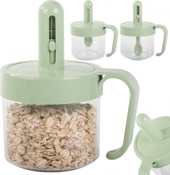 Zračno neprepustna posoda za začimbe z integrirano žličko in ročajem 0,2 l