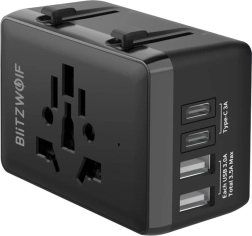 BlitzWolf potovalni adapter 4-v-1 z USB‑C in PD 20 W