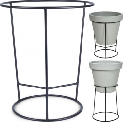 Dvostransko kovinsko stojalo za cvetlični lonec 45 × 53 cm, črno