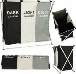 Trikomorni koš za perilo z organizatorjem 135 l