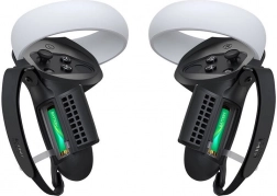 Ovitka z oprijemom in odprtino za baterijo za Meta Quest 2 podjetja Kiwi Design, črna