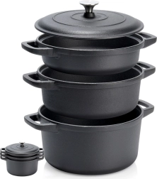 Set litoželeznih loncev s pokrovom CAST LINE 2 / 2,8 / 4,3 l, 4 deli