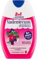 Vademecum Junior 2v1 jagodna otroška zobna pasta in ustna voda 75 ml