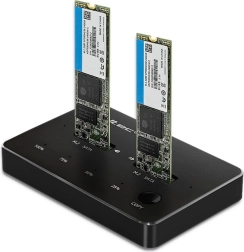 Priklopna postaja za 2× SSD M.2 SATA (NGFF) z USB‑C Qoltec