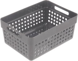 Plastična košara Terra iz UH plastike, siva 15,5 × 11,5 × 7,3 cm