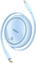 Samodejno navijajoči polnilni kabel Baseus Free2Pull USB‑C na Lightning 20 W, moder