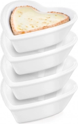 Porcelanaste srčaste posodice za predjedi 7,5 cm, 35 ml, 4 kosi